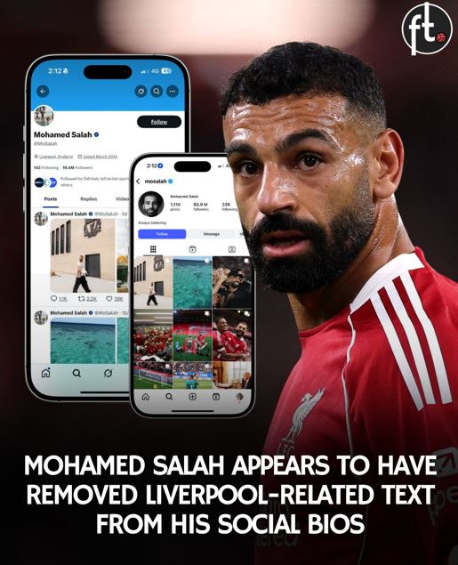 모하메드 살라, SNS에서 리버풀 삭제…"에이징 커브" 논란에 화제 썸네일 이미지