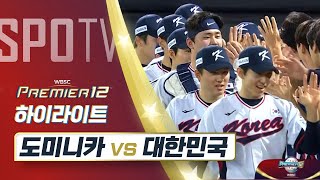 대한민국 vs 도미니카공화국 경기 하이라이트 이미지