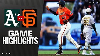 샌프란시스코 vs 애슬레틱스 경기 하이라이트 이미지