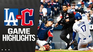 클리블랜드 vs LA다저스 경기 하이라이트 이미지