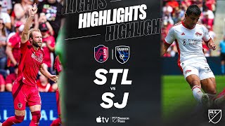 세인트루이스 시티 SC vs 산호세 어스퀘이크스 경기 하이라이트 이미지