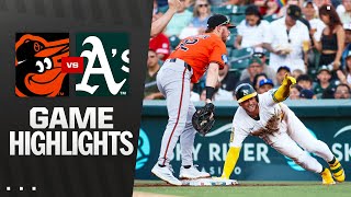 애슬레틱스 vs 볼티모어 경기 하이라이트 이미지