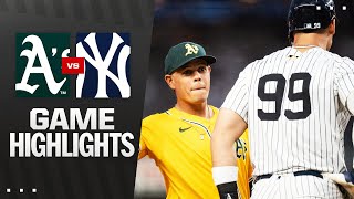 뉴욕양키스 vs 애슬레틱스 경기 하이라이트 이미지