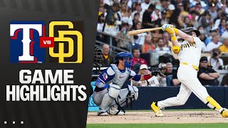 샌디에이고 vs 텍사스 경기 하이라이트 이미지