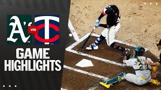 미네소타 vs 애슬레틱스 경기 하이라이트 이미지