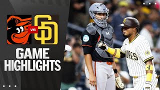 샌디에이고 vs 볼티모어 경기 하이라이트 이미지