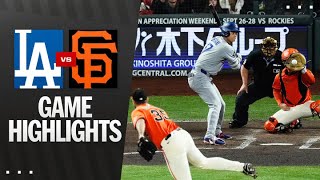 샌프란시스코 vs LA다저스 경기 하이라이트 이미지