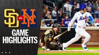 뉴욕메츠 vs 샌디에이고 경기 하이라이트 이미지