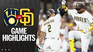 샌디에이고 vs 밀워키 경기 하이라이트 이미지