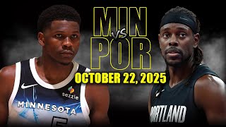 포틀랜드 트레일블레이저스 vs 미네소타 팀버울브스 경기 하이라이트 이미지